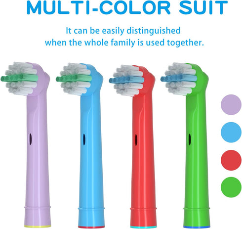 Kids Toothbrush Replacement Heads for Oral B Electric Toothbrush, Soft Bristles, 8 Pack