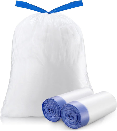 60 Count 6 Gallons Drawstring Garbage Bags for Office, Living Room, Kitchen, Bathroom