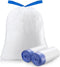 60 Count 6 Gallons Drawstring Garbage Bags for Office, Living Room, Kitchen, Bathroom
