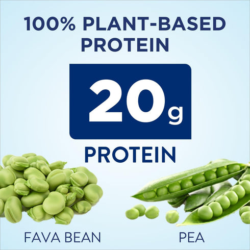 Ensure 100% Plant-Based Vegan Protein Nutrition Shakes, 20g Fava Bean and Pea Protein, Vanilla, 11 fl oz, Pack of 12