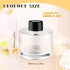 Mirrline 6 100ml/3.4oz Pcs Glass Diffuser Clear Refillable Round Glass Diffuser with Black Lids for Aromatherapy