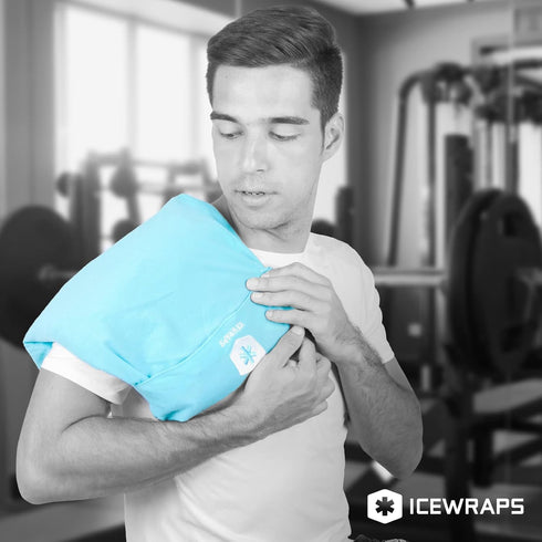 ICEWRAPS 12"x21" Extra Large Ice Pack with Soft Fabric Cover - Reusable Clay Ice Pack for Physical Therapy