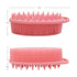 Upgrade 2 in 1 Bath and Shampoo Body Brush, Silicone Exfoliating Scrubber, Premium Loofah (1PC Pink)