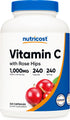 Nutricost Vitamin C with Rose Hips 1025mg, 240 Capsules, Non-GMO Supplement