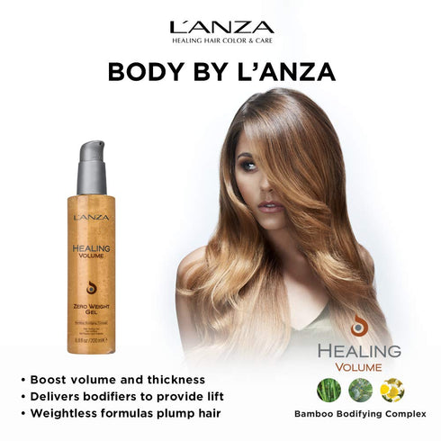 L'ANZA Healing Volume Zero Weight Gel, Extra Hold Hair Gel, 6.8 Fl Oz