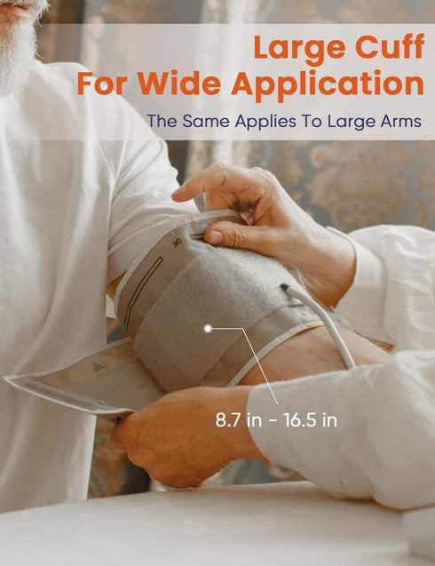 Blood Pressure Monitor, AILE Upper Arm Blood Pressure Machine with Large Cuff, Easy to Use for Home
