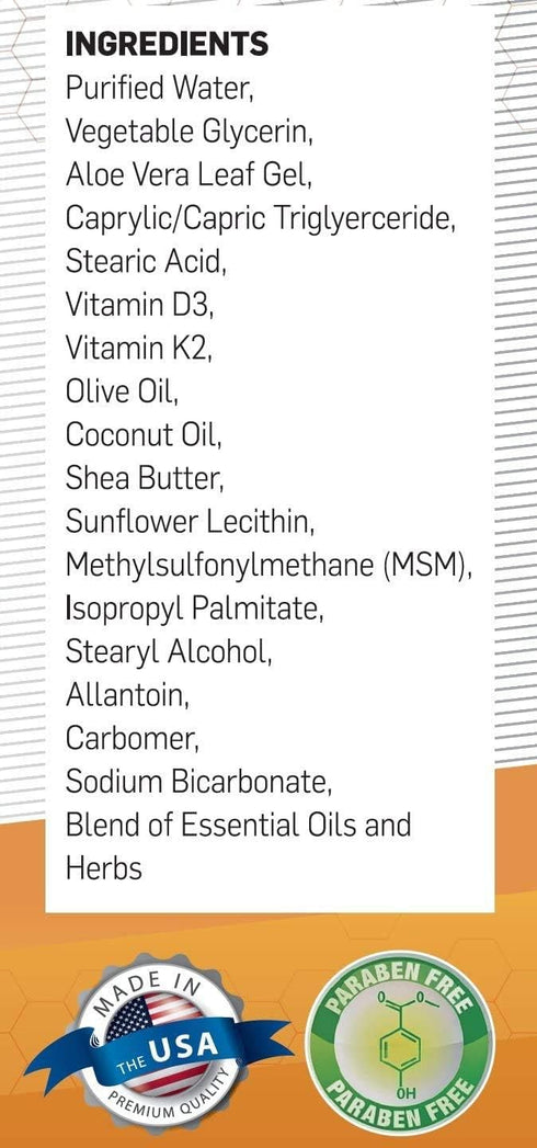 BIOLABS PRO All Natural Vitamin D3 10000IU Cream, Maximum Strength, with Vitamin K2 & Olive Leaf Extract