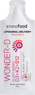 Codeage Liposomal Vitamin D3 Liquid Supplement - Vegan Multivitamin Sachets, Berry Flavor, 30 Pouches