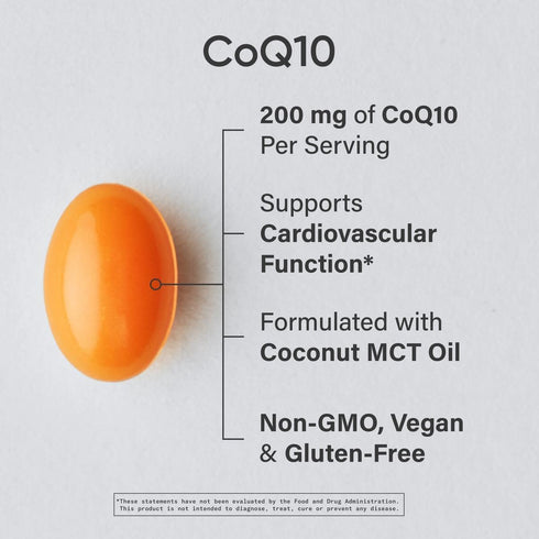 Sports Research Vegan CoQ10 200mg - 90 Count Softgels, Vegan Certified, Non-GMO Verified, Gluten-Free