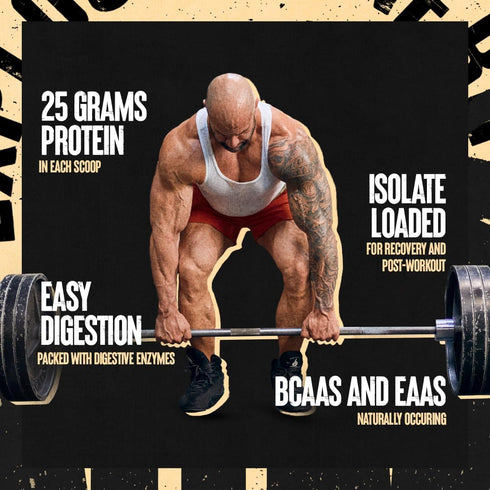 Animal Whey Isolate Protein Powder, 25g Protein, Pre & Post Workout Muscle Builder, Brownie Batter, 2 lbs