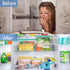 Abnaok 2PCS Angry Mom Microwave Cleaner and Chilly Mama Fridge Deodoriser, Clean in Minutes with English Manual
