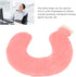 Jauarta U Shaped Hot Water Bottle Warm Neck Soft Rubber Hot Water Bag with Detachable Cloth Cover (Flesh Red)