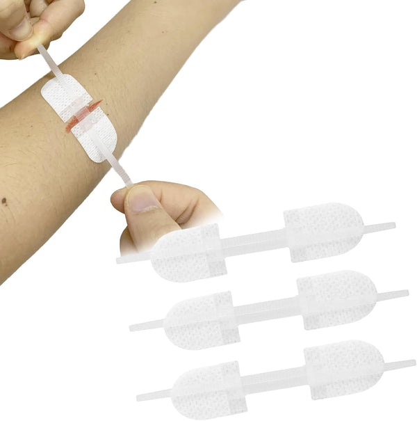 Emergency Wound Closures Adhesive Bandages, Zip Stitch Stickers for Camping, Survival & Household Gear, 3 Pcs (70 *