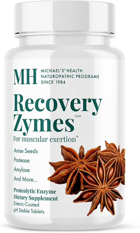 MICHAEL'S Health Naturopathic Programs Recovery Zymes - 90 Enteric Coated Tablets, Proteolytic Enzyme Supplement