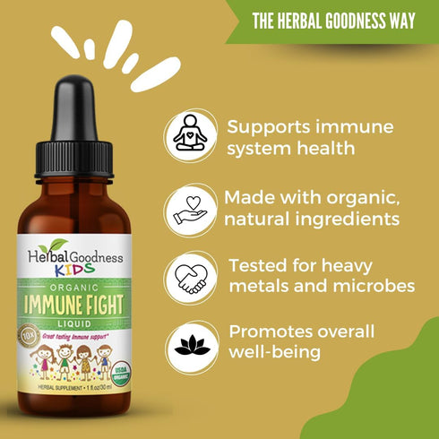 Immune 1oz Immune Immune Support with Ashwagandha for and Turmeric Herbal Supplements - Natural Kids Booster Drops