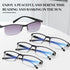 LUFF 4PCS Anti-Blu-Ray Reading Glasses, UV400 Sun Readers with Spring Hinges, 2.0X