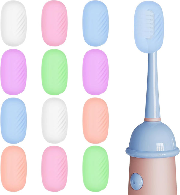 Xixter 12 Pack Silicone Toothbrush Covers for Travel, Tooth Brush Cover Cap for