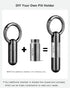 TISUR Tiny Keychain Pill Holder, Waterproof Titanium Pill Case for Travel Purse Pocket, Mini Organizer Black