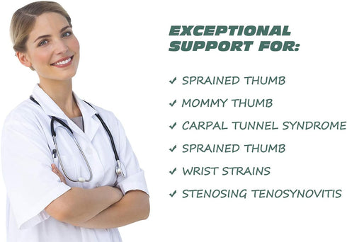 THX4COPPER Reversible Thumb & Wrist Stabilizer Splint for Pain Relief, Arthritis, Carpal Tunnel, L-XL