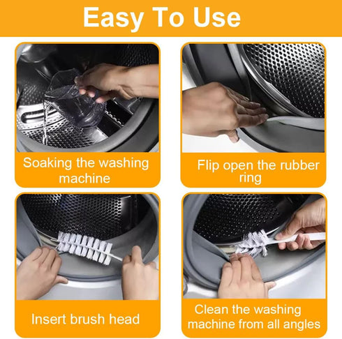 Durable Nylon Washing Machine Cleaner Brush | Household Cleaning Brush for Front Load Machines and Flexible Slit