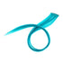 SWACC 12 Pcs Straight One Color Clip on Party Highlights Hair Extensions, Synthetic Hairpieces (Teal Blue)