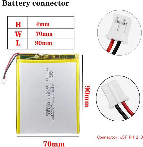 Liter energy battery 3.7V 4000mAh 407090 Liter energybattery Lipo Battery Rechargeable Lithium ion Polymer Battery