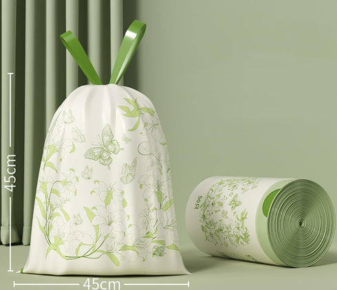 YIHUANYIFA 200pcs 4 200Counts) Gallon Trash Bags Drawstring Tear-Free Separated Plastic Can Liner for Bathroom Office