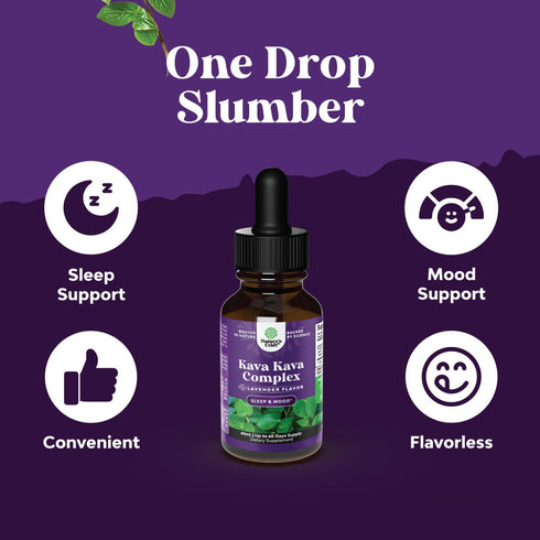 Potent Liquid Kava Kava Drops - High Concentration Kava Extract with Chamomile and Lavender, Vegan Non-GMO Mood Support