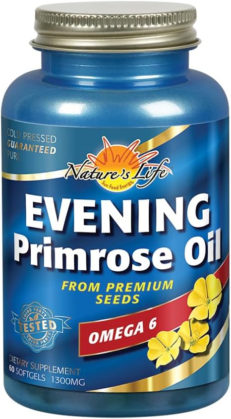 Health From The Sun Nature's Life Evening Primrose Oil 1300 mg | PMS and Menopause Balance