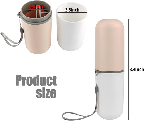 Travel Toothbrush Holder, Portable Toothbrush Set for Couples, Multifunctional for Traveling, Camping, Business Trip