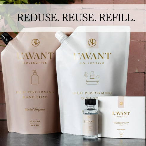L'AVANT Collective High Performing Dish Soap Refill, Blushed Bergamot Scent, 32oz, Plant-Based Ingredients