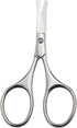Nose Hair Trimmer Scissors - 3.4" Round Tip Scissors for Ear Eyebrow Beard Mustache Trimming - Multi-Purpose Beauty Tool