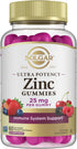 Solgar Zinc Gummies, 25mg Ultra Potency Zinc Citrate for Immune Support, Vegan, Kosher, Gluten Free, 60 Servings