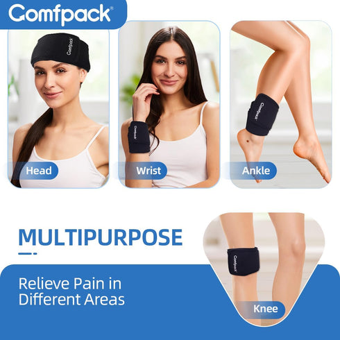 Neck Ice Pack Wrap Gel - Reusable Hot Cold Therapy Ice Pack for Neck Pain Relief