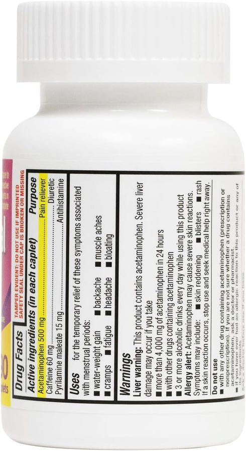 HealthA2Z (90 Counts) Menstrual Complete Pain Relief Tablets | Relieves Cramps, Bloating, Fatigue, Backache & Headache