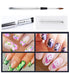 WOKOTO 6pcs Nail Brushes, Silver Metal Handle Nail Art Builder Crystal Carve Brush Set for 3D Pattern Design