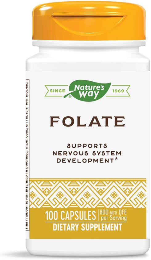 Nature's Way Folic Acid, 800 mcg DFE per Serving, 100 Capsules