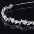 Women's Wedding Crystal Bridal Flower & Leaves Crown Headband, Tiara Headdress