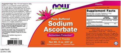 Now Supplements, Sodium Ascorbate Powder, 8-Ounce (Pack of 2)