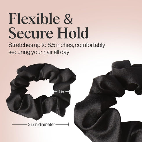 Kitsch Satin Scrunchies for Women – Soft Satin Hair Ties – No Crease, Frizz Free, Gentle, Stylish Hair Accessories –