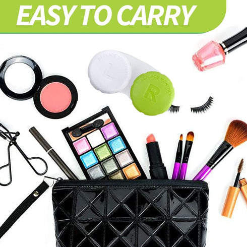 RHUI Travel-Friendly Black Contact Lens Case by