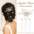 inSowni 18 Pack Gold Flower Bridal Wedding Hair Side Combs, U-shaped Pearls Hair Pins Accessories for Bridesmaids