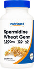 Nutricost Spermidine Wheat Germ Extract Supplement, 1500mg Wheat Germ Extract, 120 Capsules - 15mg Spermidine Per