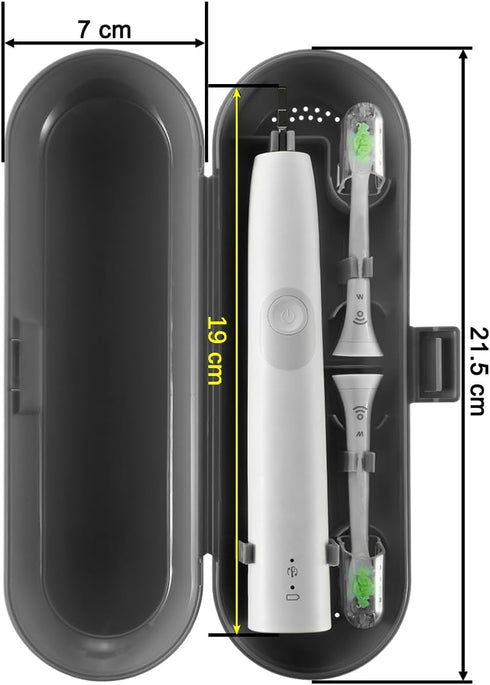 Cosmos 2 Pack Plastic Travel Case Holder for Toothbrush, Compatible with Oral B Pro, Sonicare & Other Toothbrush