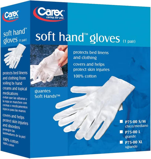 Large Cotton Gloves by Carex Health Brands - Soft Hands Protection