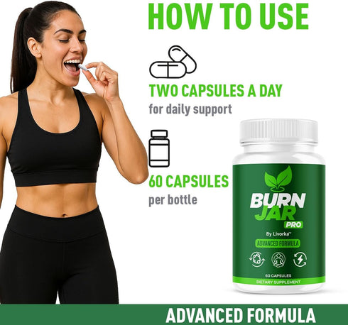 LIVORKA 60 1 Burn Jar Pro - BurnJar Pink Salt Capsules Pro, Official Advanced Formula Supplement Pills Natural