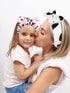 Spa Headbands for Women - Pink Leopard Girls Makeup Bow Tie Head Band, Soft Microfiber Face Wash Headbands
