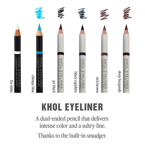 Jillian Dempsey Khol Eyeliner: Clean Waterproof Pencil with Built-In Smudger for Effortless Blending – Rich Pigment,