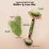 ROSELYNBOUTIQUE Gua Sha Facial Tools & Face Roller, Jade Roller Guasha Tool for Natural Skincare (Green)