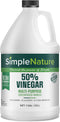 SimpleNature 50% Vinegar (1 Gallon) - Ultra Concentrated Vinegar for Heavy-Duty Cleaning Power